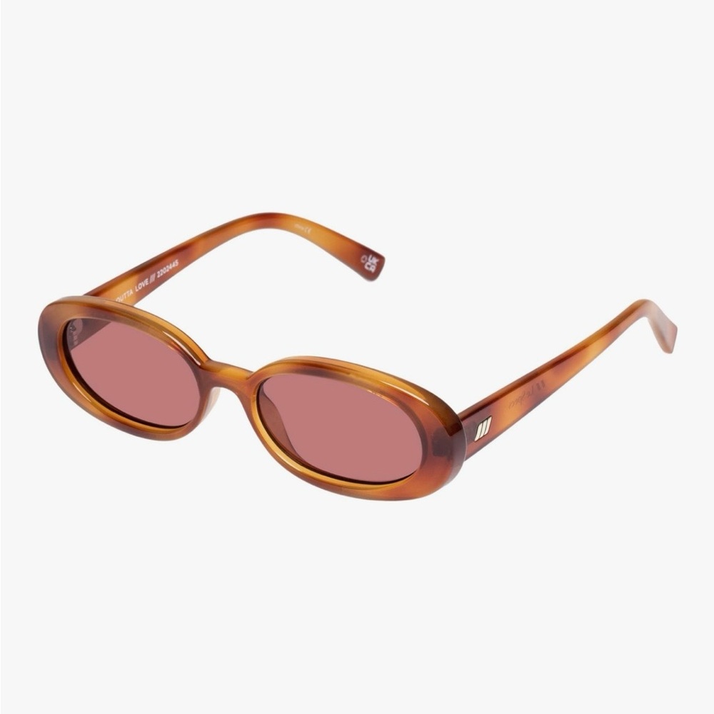 NWT Le Specs Outta Love Sunglasses in Orange Tortoise